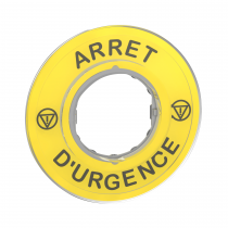 Harmony - étiquette circulaire jaune 3D - Ø60 - Arrêt Urgence (ZBY9120)