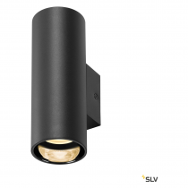 ASTO TUBE, applique murale, cylindrique, GU10, 2x max. 10 W, noir (1006443)