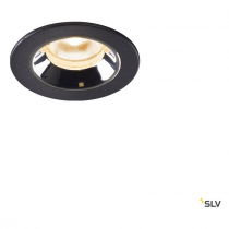 NUMINOS® XS, encastré plafond int, 55°, noir/chrome, LED, 7W, 2700K, IP20/IP44 (1005507)