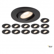 UNIVERSAL DOWNLIGHT MOVE Kit 12x 1007090 IP20 38°; 1007091 collerette rond noir (1007273)