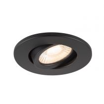 UNIVERSAL, encastré de plafond, intérieur, collerette orientable, rond, noir (1007091)