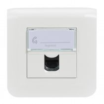 Prise RJ45 multimédia Mosaic catégorie 6 FTP avec plaque (099205)