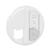 Enjoliveur prise simple RJ45 avec reprérage média Céliane - Blanc (CB0348)