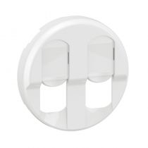 Enjoliveur prise double RJ45 Céliane - Blanc (CB2346)