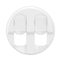 Enjoliveur prise double RJ45 Céliane - Blanc (CB2346)