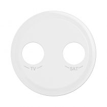 Enjoliveur prise TV-R-SAT DAB+ Céliane - Blanc Antimicrobien (CB7027)