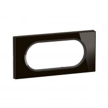 Plaque de finition Céliane 4 à 5 modules - Verre Onyx Noir (CP1908)