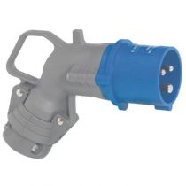 Fiche coudée Hypra - IP44 - 16 A - 200/250 V~ - 2P+T - plast (052062)