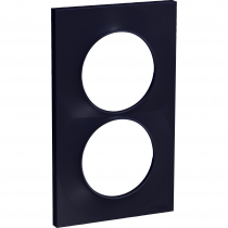 Odace Styl, plaque Anthracite 2 postes verticaux entraxe 57mm (S540714)