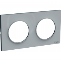 Odace Styl plaque Gris 2 postes horizontaux ou verticaux entraxe 71mm (S520704A1)