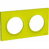 Odace Styl plaque Vert Chartreuse 2 postes horiz. ou verticaux entraxe 71mm (S520704H)