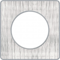 Odace Touch, plaque Aluminium brossé croco avec liseré Alu 1 poste (S530802J1)
