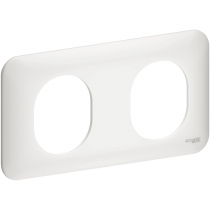 Ovalis - plaque de finition - 2 postes horizontal (S260704)