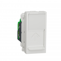 Unica - prise RJ45 simple - cat 6A blindé STP FTP - 1 mod - Blanc - méca seul (NU344818)