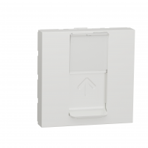 Unica - prise RJ45 simple - cat 6A blindé STP FTP - 2 mod - Blanc - méca seul (NU344918)