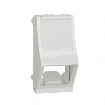 Unica - prise pour 1 RJ45 S-One incliné - 1 mod - Blanc - méca seul (NU940618)