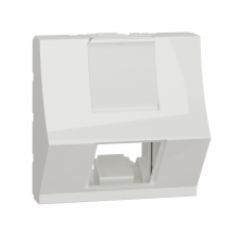 Unica - prise pour 1 RJ45 Keystone/Systimax - 2 mod incliné - Blanc - méca seul (NU946418)