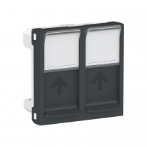 Unica - prise pour 2 RJ45 S-One - 2 mod - Anthracite - méca seul (NU942054)