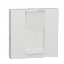 Unica - prise pour 1 RJ45 S-One - spéciale goulotte - 2 mod - Blanc - méca seul (NU941118T)