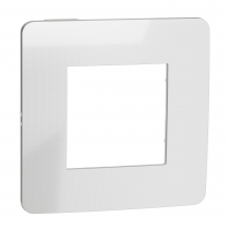 Plaque finition Alu/Blanc 1P (NU280255)