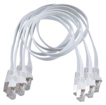 Lot de 5 cordons plats RJ45 FTP Lg 0,5 m (Q166)