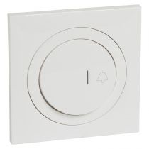 Poussoir simple lumineux + cadenas dooxie IP44 6A 250V~ et plaque carrée blanche (600010)