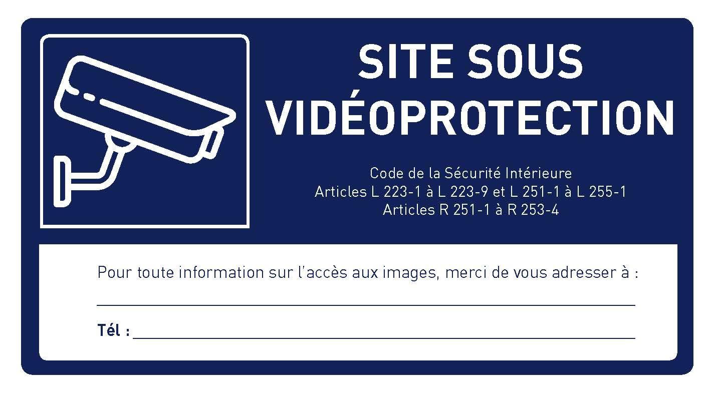 Etiquette affichage légal vidéosurveillance - ETIQUETTE VIDEOPROTECTION 