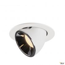 NUMINOS® GIMBLE L, encastré de plafond intérieur, 20°, blanc/chrome, LED, 25,4W, 3000K (1006004)