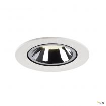 NUMINOS® GIMBLE L, encastré de plafond intérieur, 20°, blanc/chrome, LED, 25,4W, 4000K (1006022)