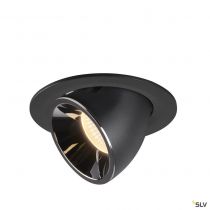 NUMINOS® GIMBLE L, encastré de plafond intérieur, 20°, noir/chrome, LED, 25,4W, 3000K (1005995)