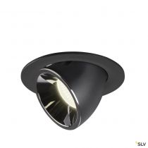 NUMINOS® GIMBLE L, encastré de plafond intérieur, 20°, noir/chrome, LED, 25,4W, 4000K (1006013)