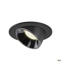 NUMINOS® GIMBLE L, encastré de plafond intérieur, 20°, noir/chrome, LED, 25,4W, 4000K (1006013)