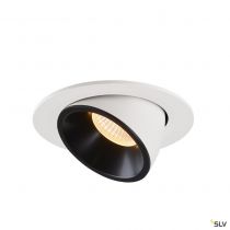 NUMINOS® GIMBLE L, encastré de plafond intérieur, 55°, blanc/noir, LED, 25,4W, 3000K (1006008)