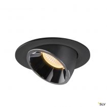 NUMINOS® GIMBLE L, encastré de plafond intérieur, 55°, noir/chrome, LED, 25,4W, 3000K (1006001)