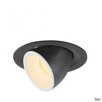 NUMINOS® GIMBLE M, encastré de plafond intérieur, 55°, noir/blanc, LED, 17,5W, 3000K (1005946)