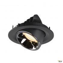 NUMINOS® GIMBLE M, encastré de plafond intérieur, 55°, noir/chrome, LED, 17,5W, 3000K (1005947)