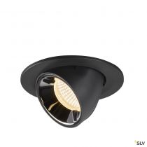 NUMINOS® GIMBLE S, encastré de plafond intérieur, 20°, noir/chrome, LED, 8,6W, 3000K (1005887)