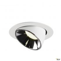 NUMINOS® GIMBLE XL, encastré de plafond intérieur, 20°, blanc/chrome, LED, 37,4W, 4000K (1006076)