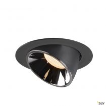 NUMINOS® GIMBLE XL, encastré de plafond intérieur, 40°, noir/chrome, LED, 37,4W, 2700K (1006034)