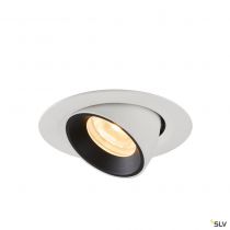 NUMINOS® GIMBLE XS, encastré de plafond intérieur, 55°, blanc/noir, LED, 7W, 3000K (1005846)