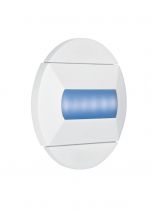 BALIZ - Encastré Mur rond, fixe, blanc, LED intég. 0,46W bleu (50412)