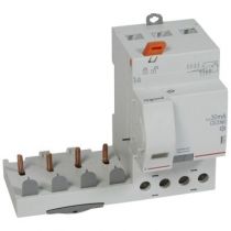 Bloc diff adapt DX³-vis-4P-400V~-63A-typeHpi-30mA-Disjoncteur 1mod/pôle-câbl trad (410534)