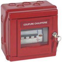 Coffret de sécurité Plexo équipé IP 55 - IK 07 - 1 disj 4P + 1 voyant (038090)