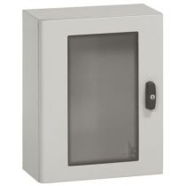 Coffret métal Atlantic - IP66 IK10 - RAL 7035 - 400x300x200 - porte vitrée (035492)