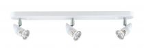 COMETE B3 - Plaf./Appl.Mur 3 spots GU10, blanc, a/lpes LED 6W 3000K 500lm incl (0442)