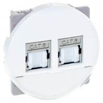 COMETE Double Prise RJ45 Multimédia STP Cat.6 Grade 3 BLC (61173)