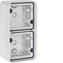 cubyko Boîte double horizontale vide avec 4 entrées associable blanc IP55 (WNA685B)