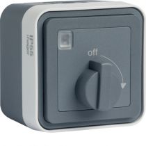 cubyko Minuterie bouton rotatif saillie gris IP55 (WNC009)