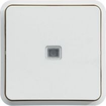 cubyko Poussoir 1O/1F lumineux associable blanc IP55 (WNA021B)