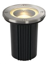 DASAR® EXACT 116, encastré de sol extérieur, rond, inox brossé, GU10/QPAR51, 35W max, IP67, collerette inox 316 (228430)